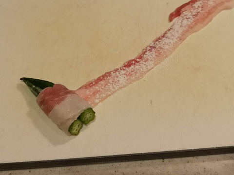 オクラの豚肉巻き (3)