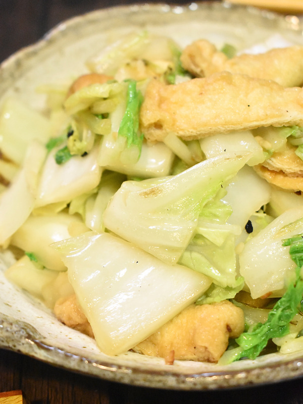 白菜と油揚げの病みつき炒め (1)