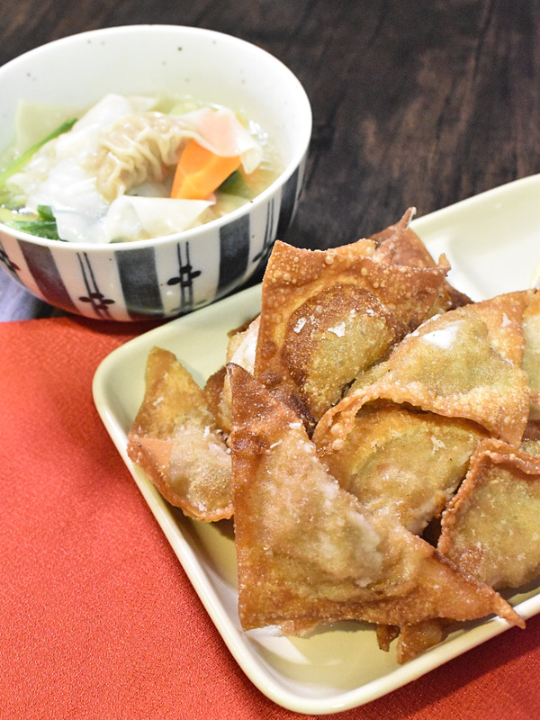 揚げワンタンと茹でワンタン (3)