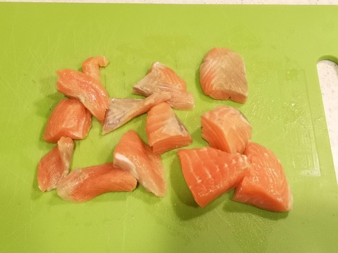鮭の味噌唐揚 (2)