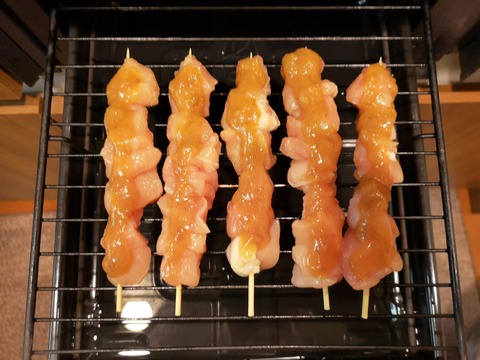 鶏むね肉の味噌串焼き (5)
