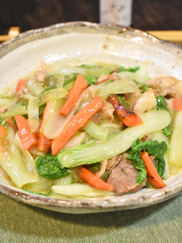 白菜と豚肉の中華炒め (1)