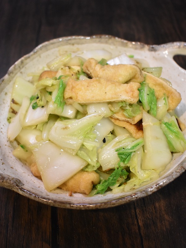 白菜と油揚げの病みつき炒め (6)