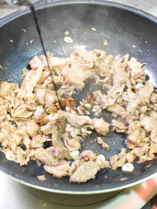 牛肉と白ねぎの醤油炒め (4)