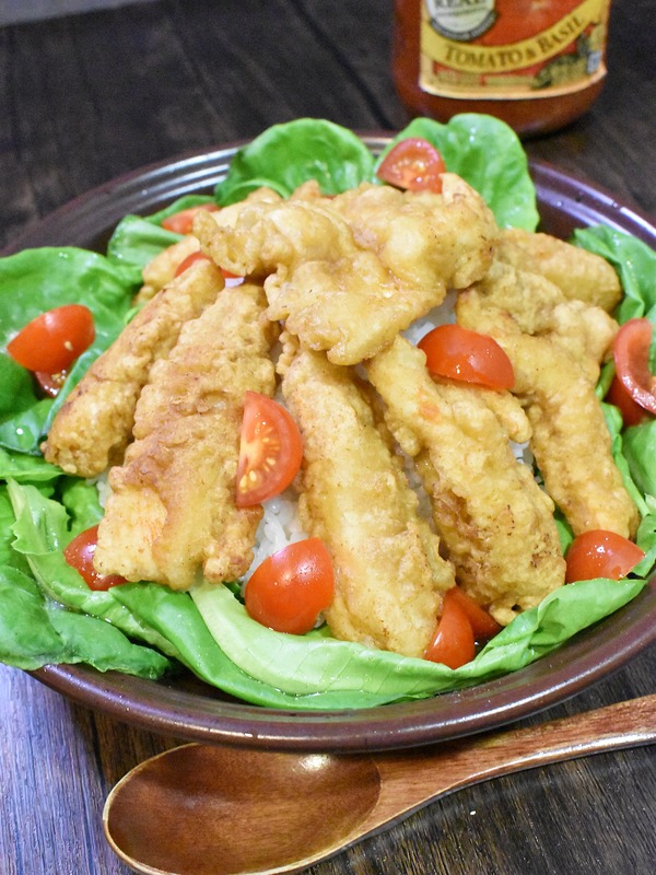 フライドチキン丼 (2)