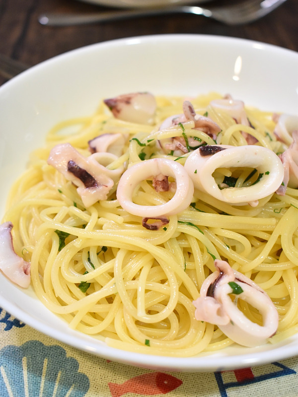 イカと紫蘇のパスタ (1)
