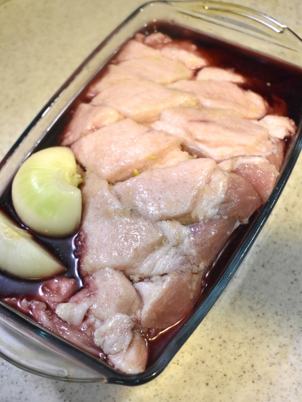 豚もも肉の赤ワイン焼き (7)