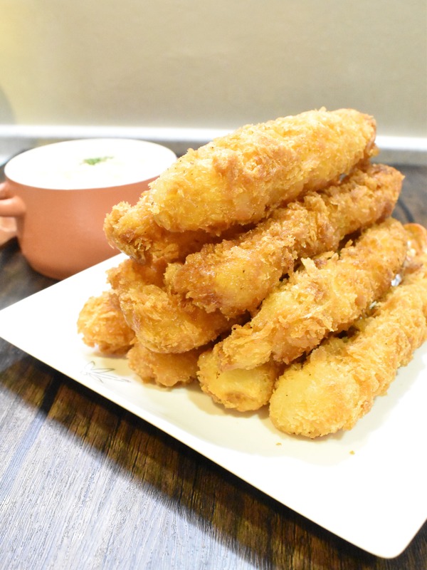 大量の特大エビフライ (2)