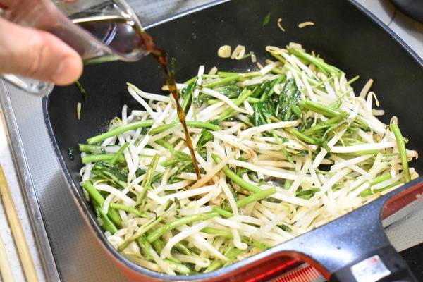 もやしと空心菜の炒め物 (4)