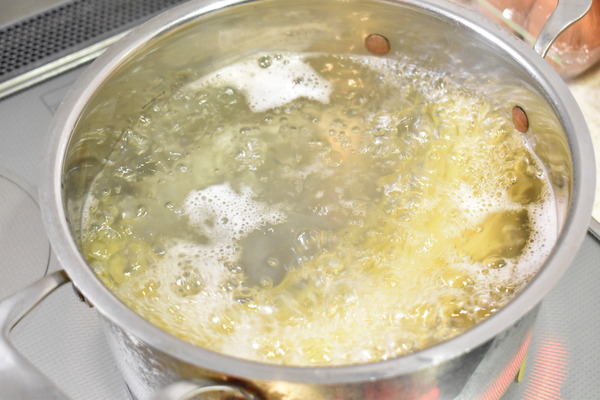 ベーコンとごぼうの和風パスタ (3)