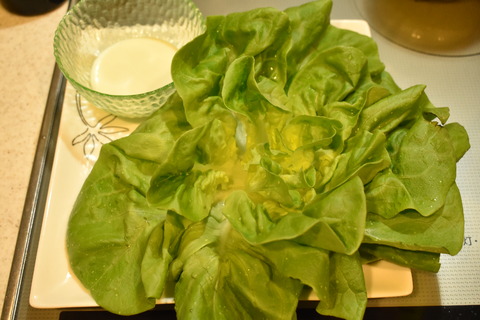 サラダ菜のちぎりサラダ (4)