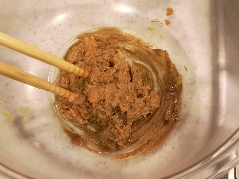 小松菜のごま味噌和え (2)