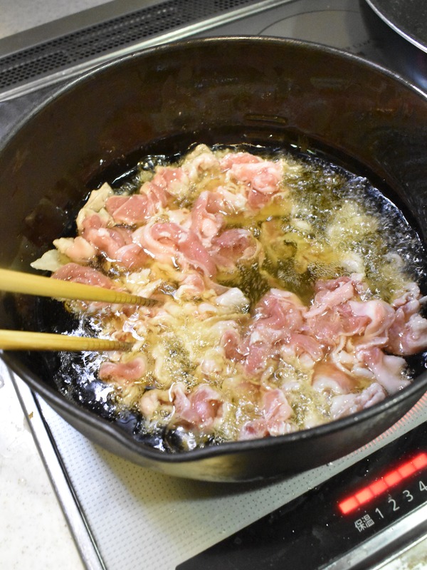 揚げ茄子と豚肉の甘辛炒め (4)