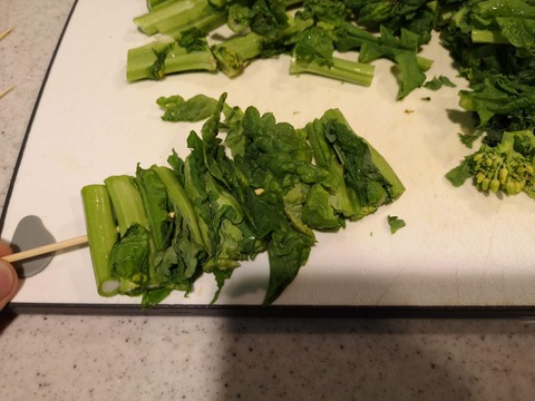 菜の花の塩焼き (3)