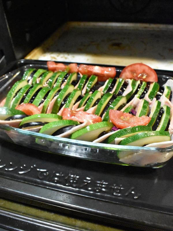 ズッキーニと茄子の挟み焼き (4)