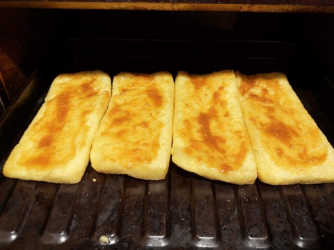 油揚げの味噌焼き (4)