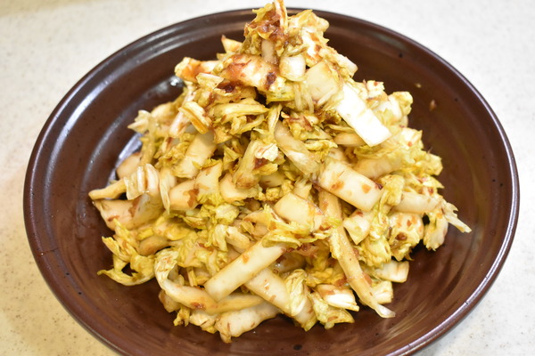 白菜のにんにく和え (5)