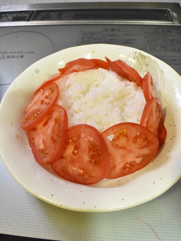 豚肉とセロリのサラダ丼 (5)