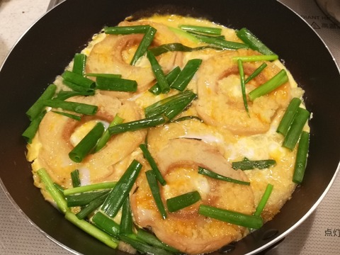 車麩の天かすとじ丼 (6)