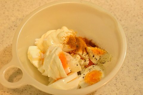 カレー玉子サンド (3)