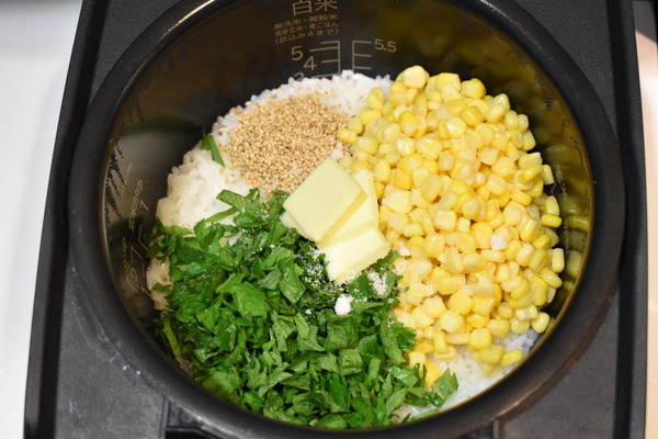 紫蘇バターコーンご飯 (3)