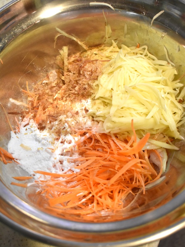 じゃがいもと人参のぺったん焼き (3)