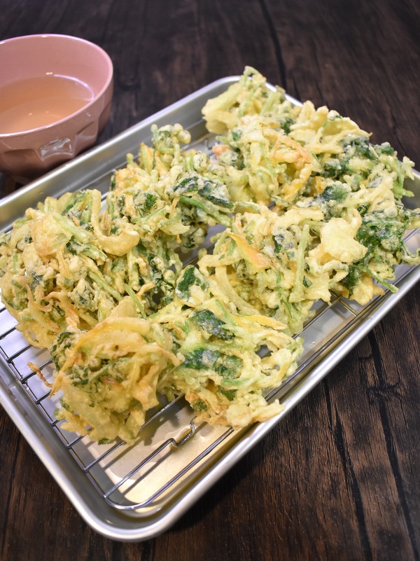 三つ葉の簡単かき揚げ (6)