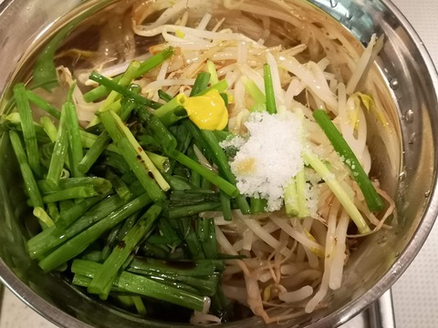 もやしとねぎのからし和え (4)