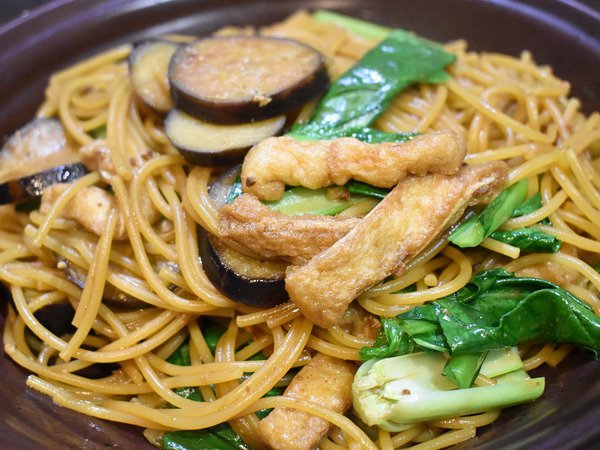 茄子の味噌パスタ (1)