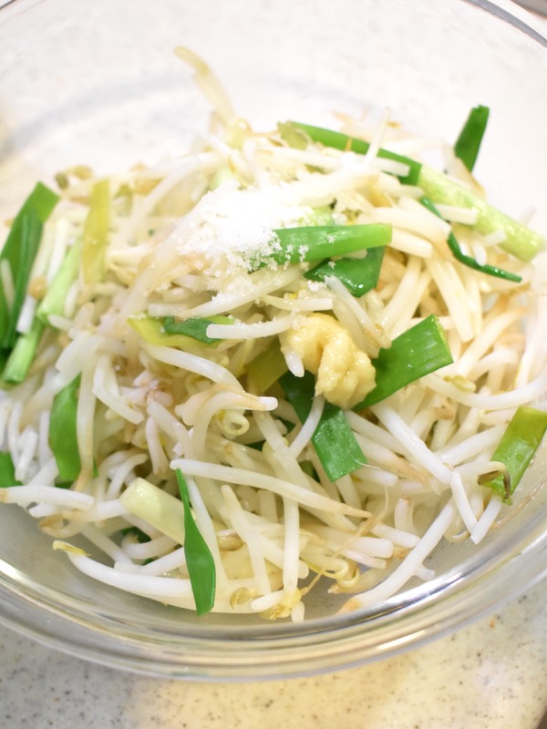 もやしとねぎの柚子和え (4)