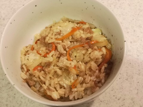キャベツたっぷり混ぜご飯 (7)