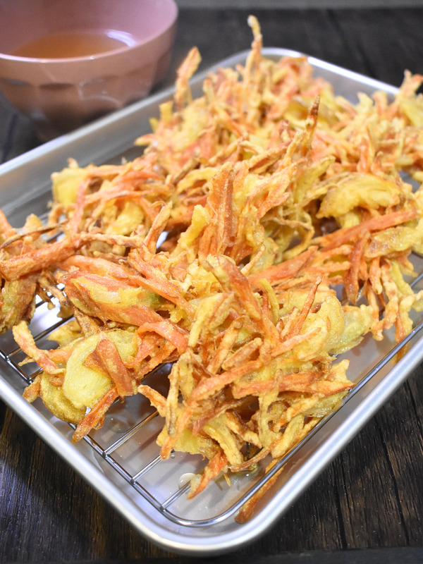 金時人参のかき揚げ (2)