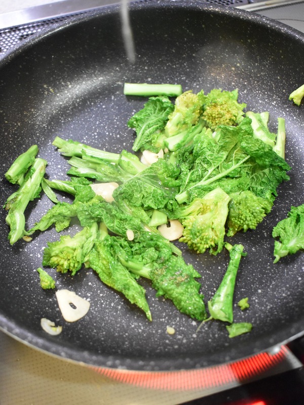 菜の花のレモンにんにく炒め (4)