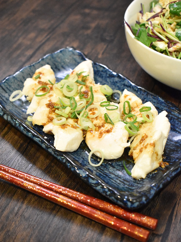 鶏ささみの中華風レンジ蒸し (2)