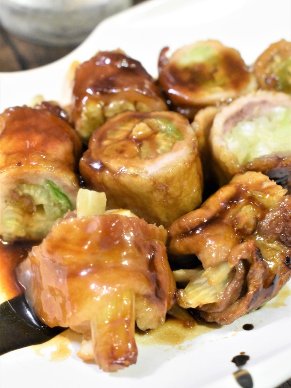 豚肉の香味野菜巻き (1)