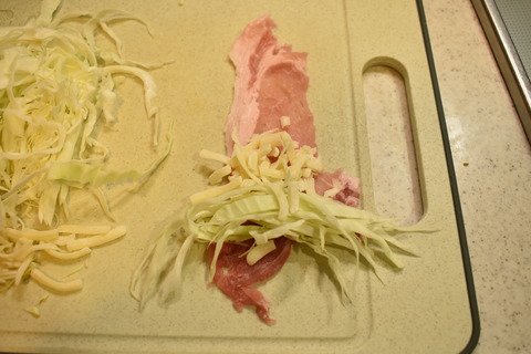 豚肉のキャベツチーズ巻き (2)