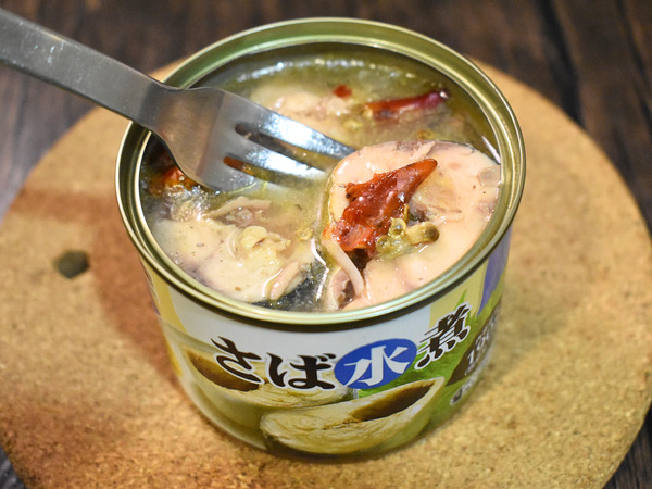 鯖缶の鷹の爪焼き (2)