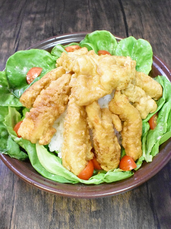 フライドチキン丼 (8)