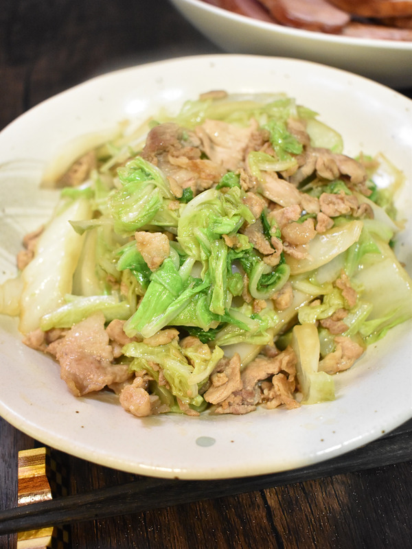 豚肉と白菜のオイスターソース炒め (2)