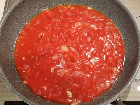 小松菜のトマトパスタ (4)