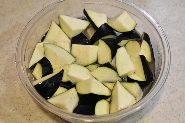 茄子の生姜揚げびたし (3)