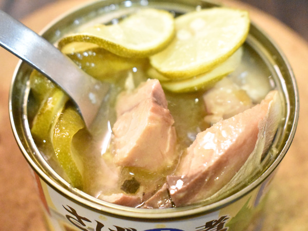 鯖缶のすだち焼き (1)