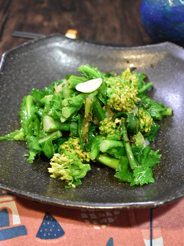 菜の花のにんにく炒め (2)