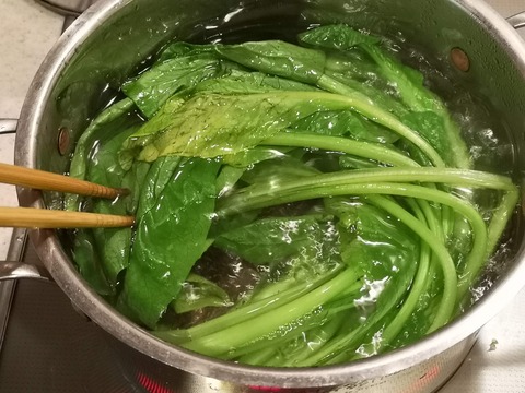小松菜のごま味噌和え (4)