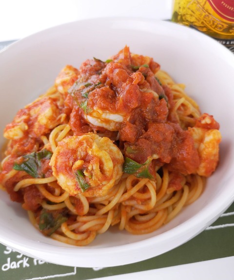濃厚エビ出汁トマトパスタ (1)
