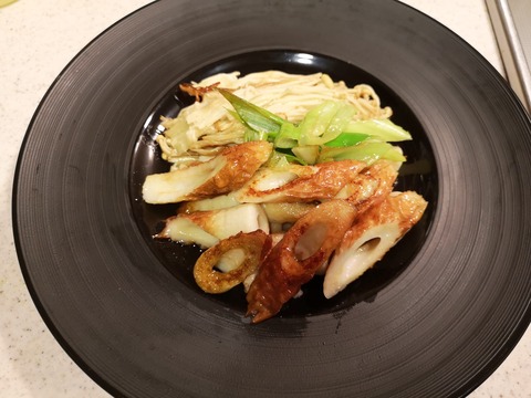 ちくわとエノキのバター焼き (6)