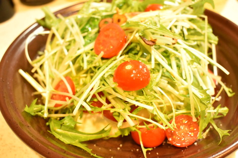 豆腐と水菜のイタリアンサラダ (6)
