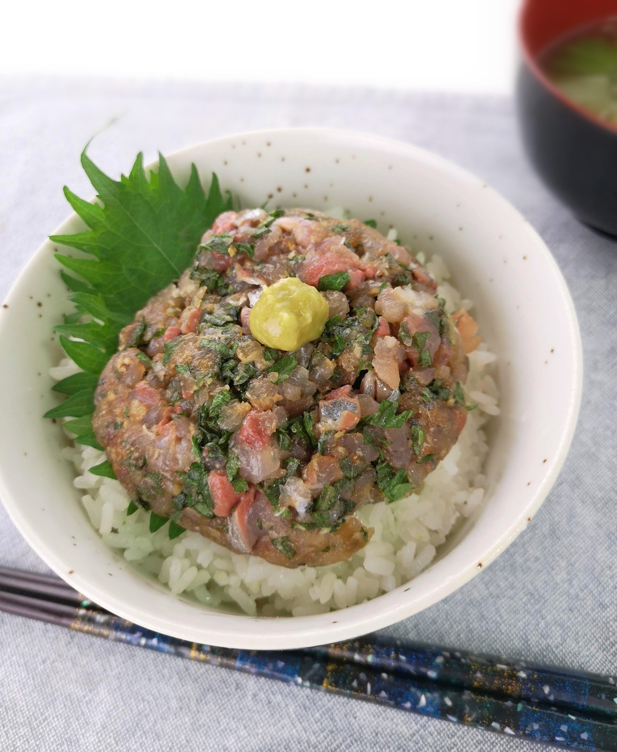 ご飯が進む進む♪アジのなめろう丼 : 気まま料理で レシピとか Powered by ライブドアブログ