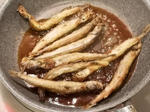 ししゃもの甘酢あえ (7)