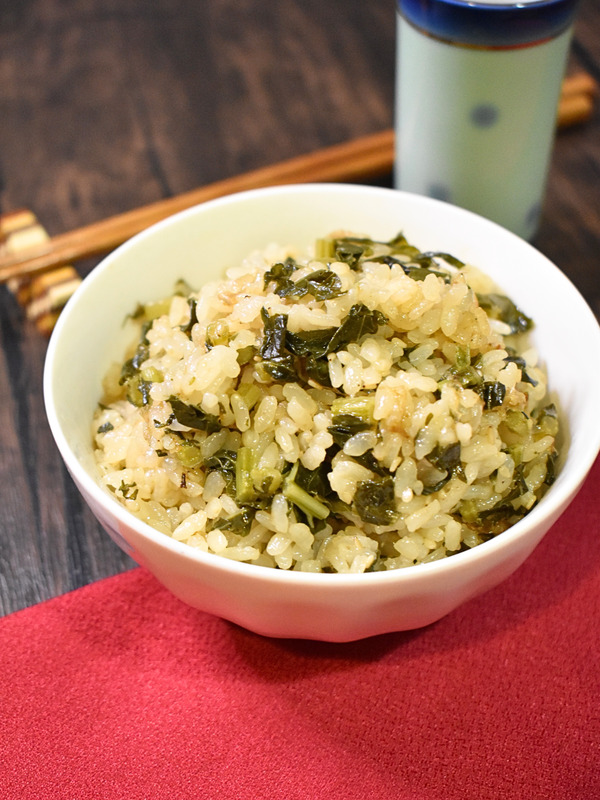 大根の葉の炊き込みご飯 (2)